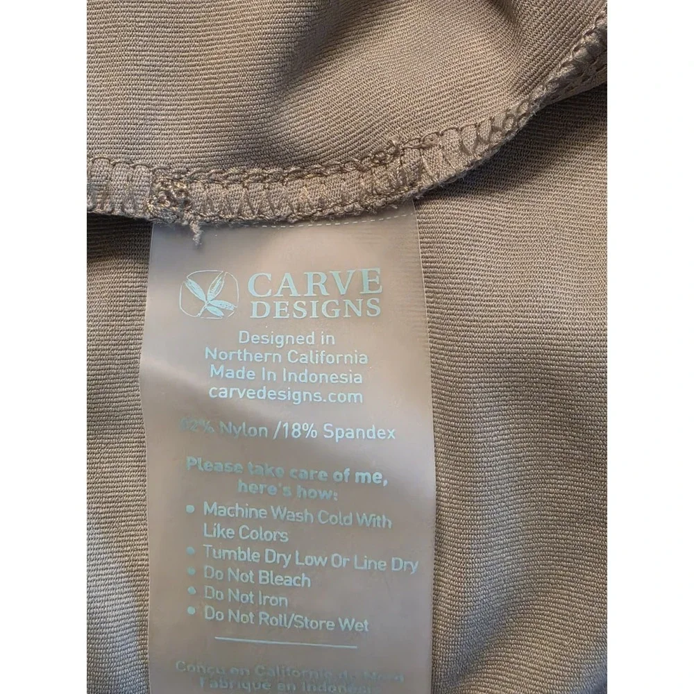 Carve Designs Rash Guard Swim Shirt Womens Large Sage Green Half Zip Beach